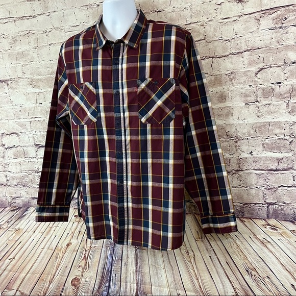 Levi Strauss Red Check Button Long Sleeve Shirt - Picture 2 of 12